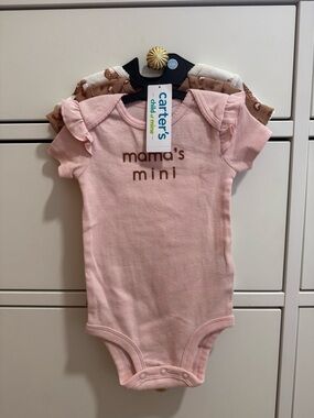 CARTERS 3 pack baby girl onesies; NWT; baby gifts